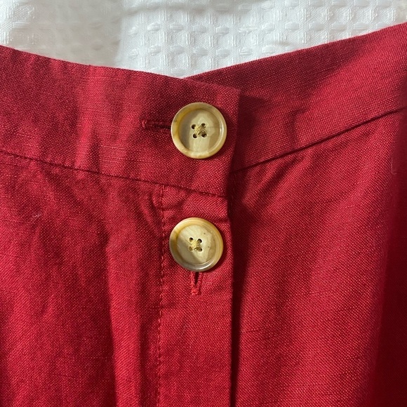 NWT LOFT Linen Blend Button Front Midi Skirt - Picture 5 of 6